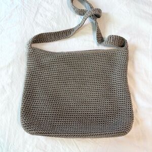 The Sak Taupe Knit Shoulder Bag